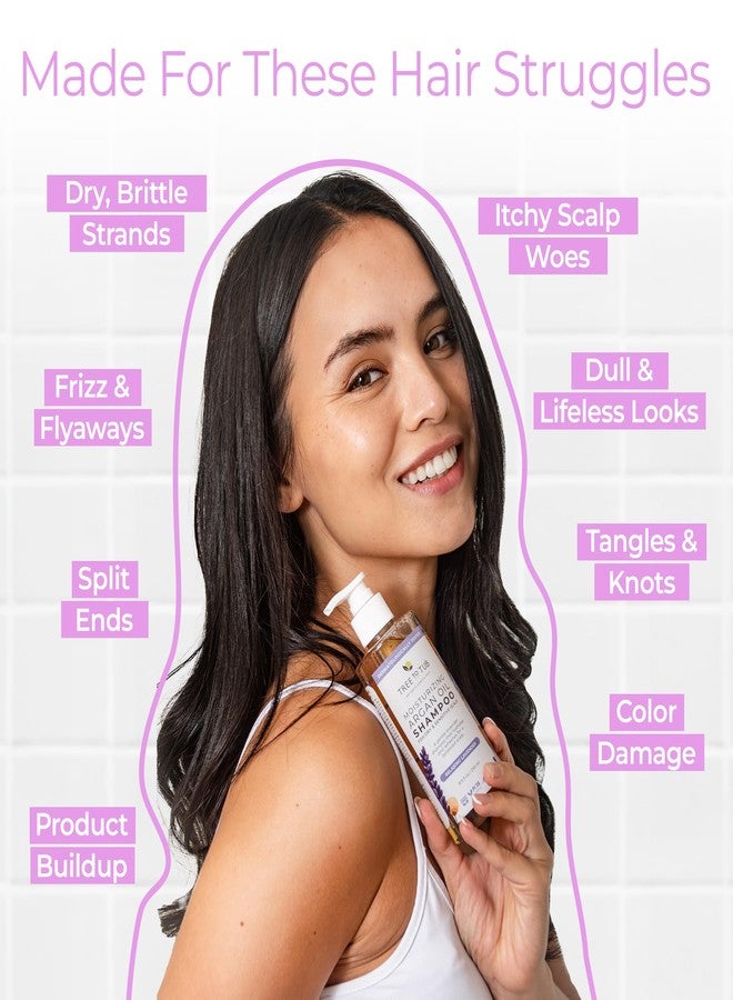 تري تو تيوب شامبو تري تو توب باللافندر للشعر الجاف لفروة الرأس الحساسة - شامبو مرطب لطيف لفروة الرأس الجافة للنساء والرجال، شامبو مرطب خالٍ من الكبريتات مع زيت الأرغان العضوي والبابونج والصبار الطبيعي بالكامل - Image 4